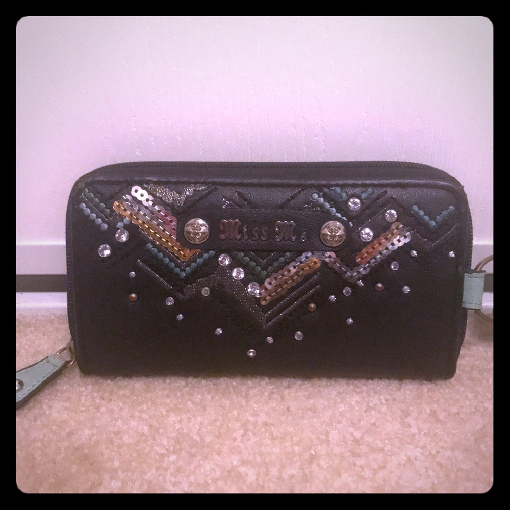 Cowgirl chic sparkling Miss Me wallet/wristlet